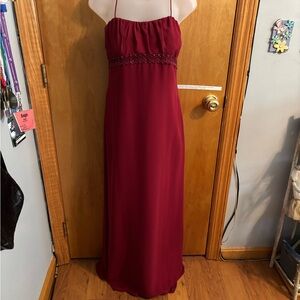 Jim Hjelm Burgundy Evening Gown